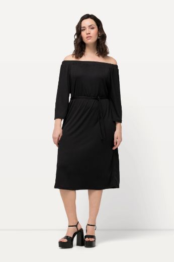 Moda za polnejše Haljina s izrezom 3/4 rukava plus velikost, xxl, Ulla Popken in Johann Popken (JP1880)