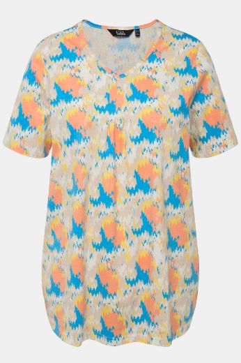 Moda za polnejše Majica kratkih rukava V izrez A kroja plus velikost, xxl, Ulla Popken in Johann Popken (JP1880)