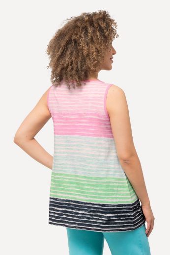 Moda za polnejše Majica bez rukava na pruge šireg A kroja plus velikost, xxl, Ulla Popken in Johann Popken (JP1880)