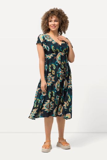 Moda za polnejše Haljina s etno printom A kroja plus velikost, xxl, Ulla Popken in Johann Popken (JP1880)