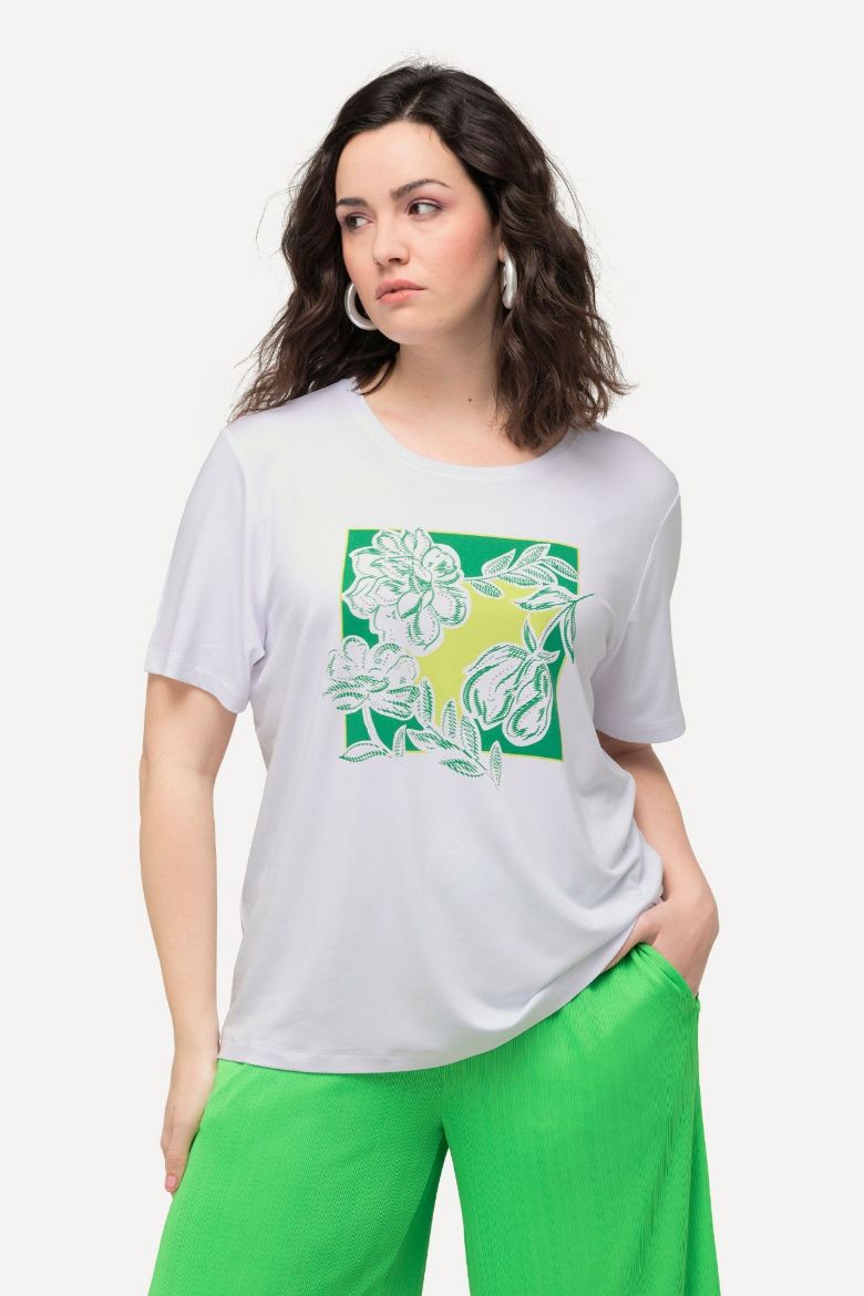 Moda za polnejše Majica kratkih rukava s cvjetnog printa plus velikost, xxl, Ulla Popken in Johann Popken (JP1880)