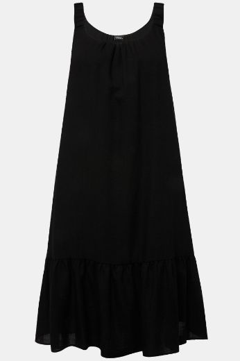 Moda za polnejše Haljina Midi bez rukava na volane plus velikost, xxl, Ulla Popken in Johann Popken (JP1880)