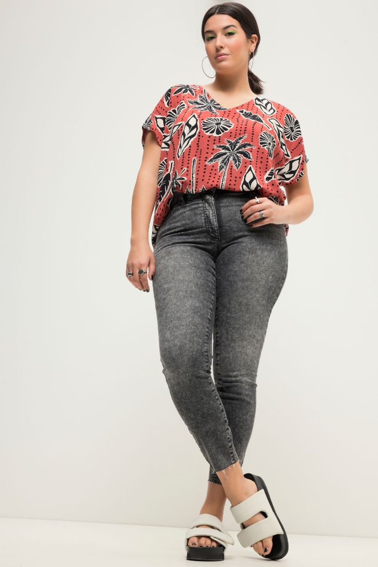 Moda za polnejše Traperice rezanih nogavica uski model plus velikost, xxl, Ulla Popken in Johann Popken (JP1880)