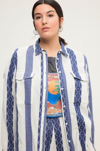 Moda za polnejše Bluza široki model plus velikost, xxl, Ulla Popken in Johann Popken (JP1880)