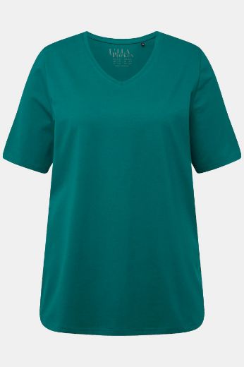Moda za polnejše Majica V izreza A kroja kratkih rukava plus velikost, xxl, Ulla Popken in Johann Popken (JP1880)