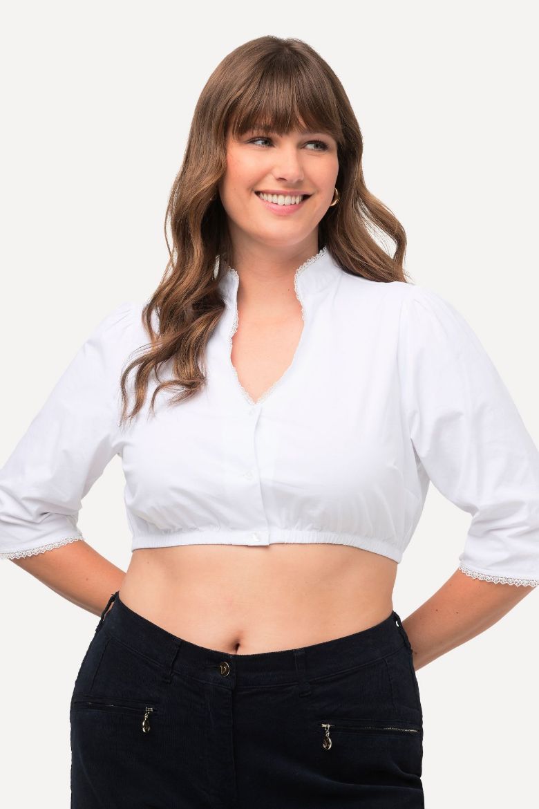 Moda za polnejše Bluza s 3/4 rukavima kratki model plus velikost, xxl, Ulla Popken in Johann Popken (JP1880)