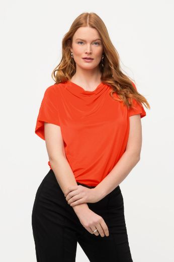 Moda za polnejše Majica kratkih rukava s nabranim izrezom plus velikost, xxl, Ulla Popken in Johann Popken (JP1880)