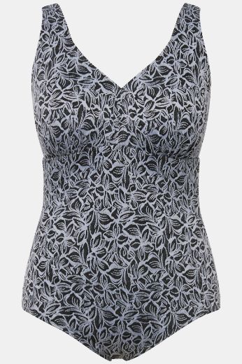Moda za polnejše Kupaći kostim jednodijelni V izreza plus velikost, xxl, Ulla Popken in Johann Popken (JP1880)