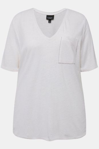 Moda za polnejše Majica kratkih rukava V izreza plus velikost, xxl, Ulla Popken in Johann Popken (JP1880)