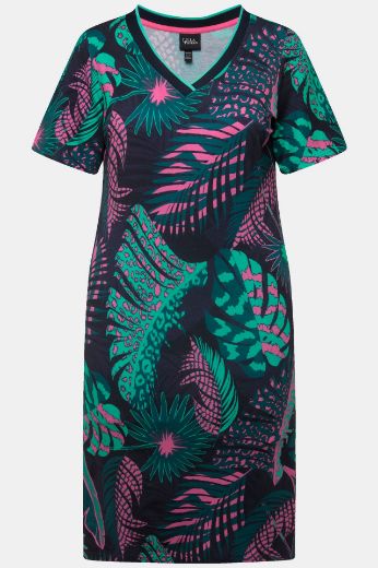 Moda za polnejše Haljina Midi kratkih rukava A kroja plus velikost, xxl, Ulla Popken in Johann Popken (JP1880)