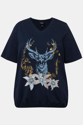 Moda za polnejše Majica kratkih rukava V izreza plus velikost, xxl, Ulla Popken in Johann Popken (JP1880)
