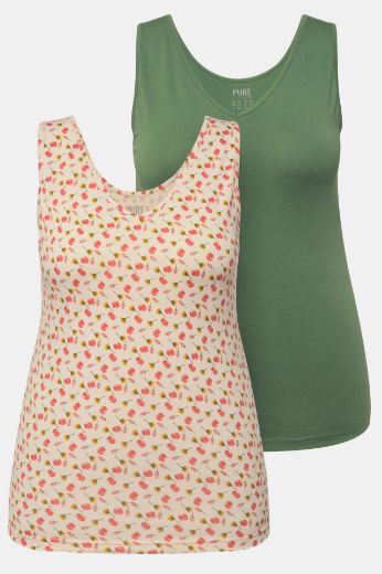 Moda za polnejše Top bez rukava V izreza 2 komada plus velikost, xxl, Ulla Popken in Johann Popken (JP1880)