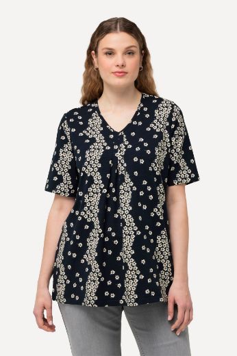 Moda za polnejše Majica kratkih rukava V izreza plus velikost, xxl, Ulla Popken in Johann Popken (JP1880)