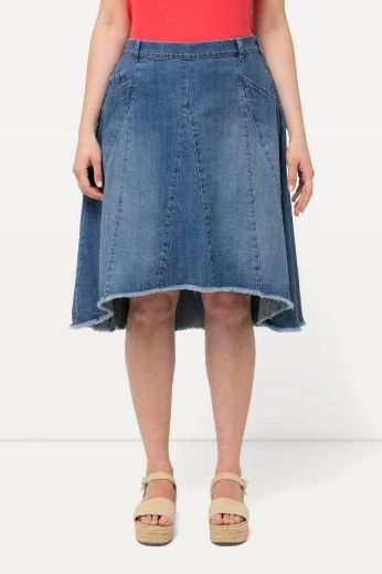 Moda za polnejše Suknja od trapera A kroja plus velikost, xxl, Ulla Popken in Johann Popken (JP1880)