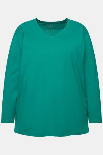 Moda za polnejše Majica Basic dugi rukavi plus velikost, xxl, Ulla Popken in Johann Popken (JP1880)