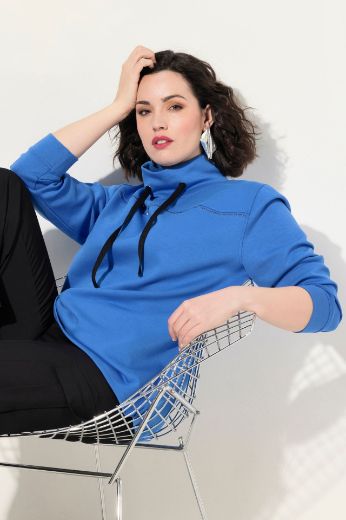 Moda za polnejše Majica s vezanjem na ovratniku plus velikost, xxl, Ulla Popken in Johann Popken (JP1880)