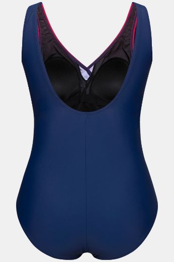 Moda za polnejše Kupaći kostim jednodijelni na preklop V izreza plus velikost, xxl, Ulla Popken in Johann Popken (JP1880)