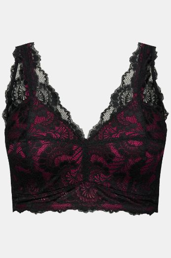 Moda za polnejše Grudnjak bez žica s dodatkom čipke plus velikost, xxl, Ulla Popken in Johann Popken (JP1880)
