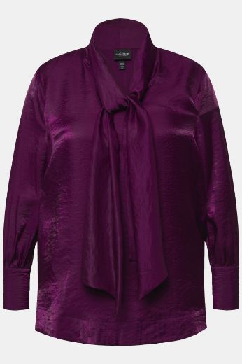 Moda za polnejše Bluza elegantna dugih rukava s vezanjem oko vrata plus velikost, xxl, Ulla Popken in Johann Popken (JP1880)