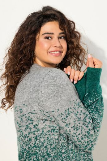 Moda za polnejše Pulover V izreza plus velikost, xxl, Ulla Popken in Johann Popken (JP1880)