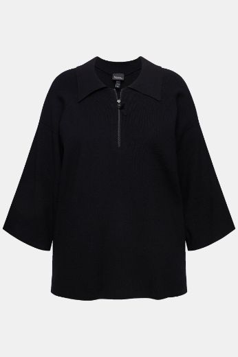 Moda za polnejše Pulover šireg kroja s kragnom plus velikost, xxl, Ulla Popken in Johann Popken (JP1880)