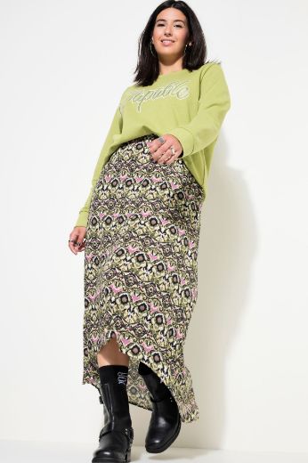 Moda za polnejše Suknja asimetrična s printom plus velikost, xxl, Ulla Popken in Johann Popken (JP1880)