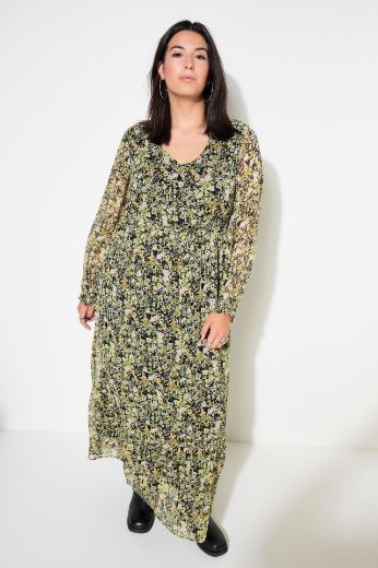 Moda za polnejše Haljina maxi dugih rukava cvjetnog printa plus velikost, xxl, Ulla Popken in Johann Popken (JP1880)