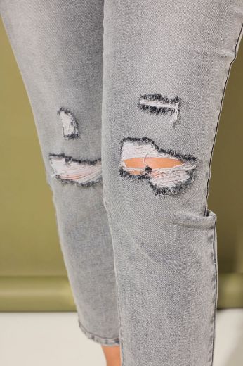 Moda za polnejše Hlače traper unišetenog efekta plus velikost, xxl, Ulla Popken in Johann Popken (JP1880)