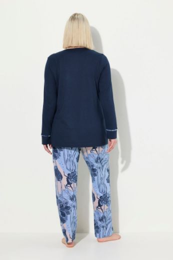 Moda za polnejše Pidžama s printom cvjeća na nogavicama plus velikost, xxl, Ulla Popken in Johann Popken (JP1880)
