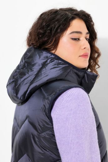 Moda za polnejše Prsluk dužeg kroja s kapuljačom plus velikost, xxl, Ulla Popken in Johann Popken (JP1880)
