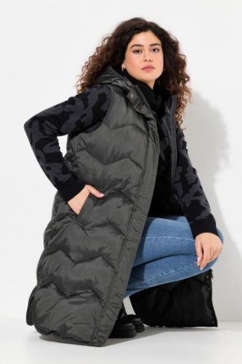 Moda za polnejše Prsluk dužeg kroja s kapuljačom plus velikost, xxl, Ulla Popken in Johann Popken (JP1880)