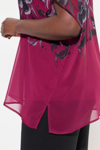 Moda za polnejše Bluza elegantna dvoslojna plus velikost, xxl, Ulla Popken in Johann Popken (JP1880)