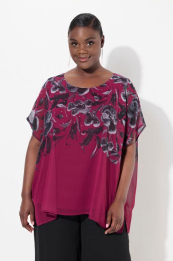 Moda za polnejše Bluza elegantna dvoslojna plus velikost, xxl, Ulla Popken in Johann Popken (JP1880)