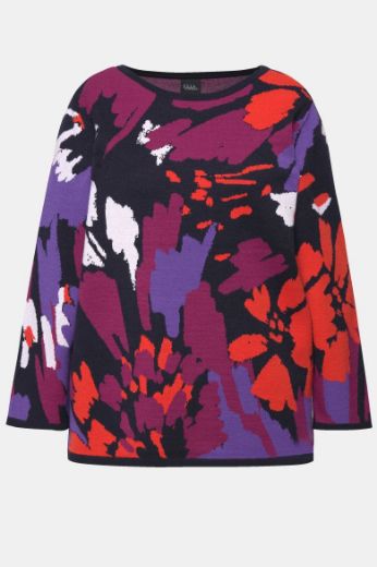 Moda za polnejše Pulover dužeg kroja s printom plus velikost, xxl, Ulla Popken in Johann Popken (JP1880)