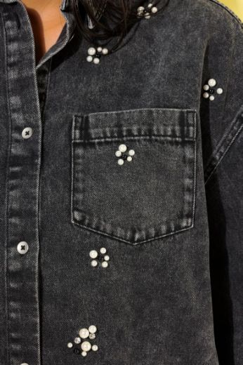 Moda za polnejše Košulja traper dugih rukava plus velikost, xxl, Ulla Popken in Johann Popken (JP1880)