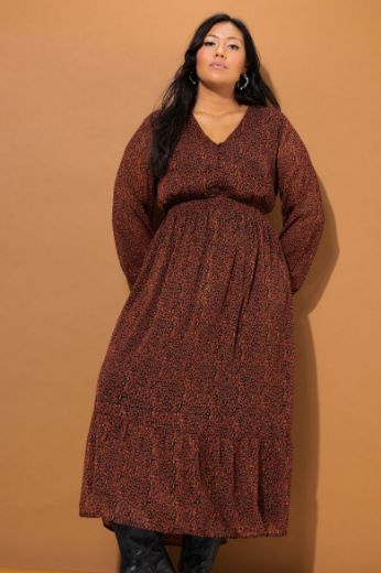 Moda za polnejše Haljina maxi A kroja plus velikost, xxl, Ulla Popken in Johann Popken (JP1880)