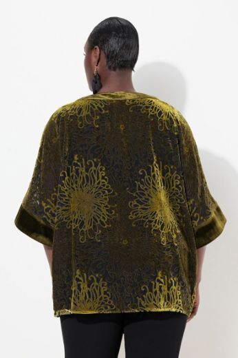 Moda za polnejše Bluza elegantna 3/4 rukava plus velikost, xxl, Ulla Popken in Johann Popken (JP1880)