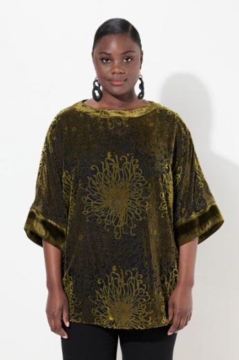 Moda za polnejše Bluza elegantna 3/4 rukava plus velikost, xxl, Ulla Popken in Johann Popken (JP1880)