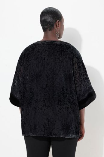 Moda za polnejše Bluza elegantna 3/4 rukava plus velikost, xxl, Ulla Popken in Johann Popken (JP1880)