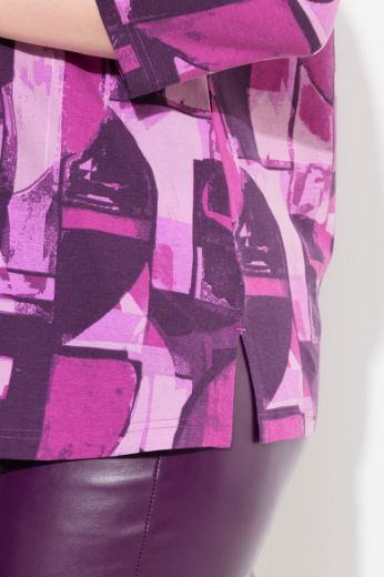 Moda za polnejše Majica 3/4 rukava V ovratnika plus velikost, xxl, Ulla Popken in Johann Popken (JP1880)