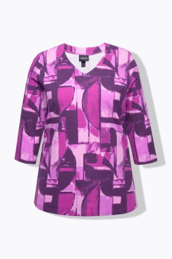 Moda za polnejše Majica 3/4 rukava V ovratnika plus velikost, xxl, Ulla Popken in Johann Popken (JP1880)