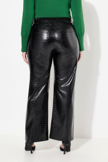 Moda za polnejše Hlače imitacija kože širokih nogavica plus velikost, xxl, Ulla Popken in Johann Popken (JP1880)