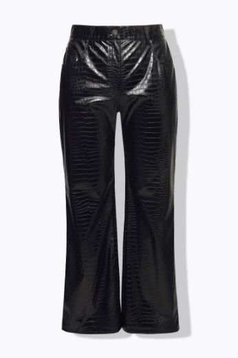 Moda za polnejše Hlače imitacija kože širokih nogavica plus velikost, xxl, Ulla Popken in Johann Popken (JP1880)