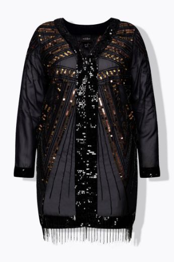 Moda za polnejše Bluza dugih rukava V ovratnika plus velikost, xxl, Ulla Popken in Johann Popken (JP1880)