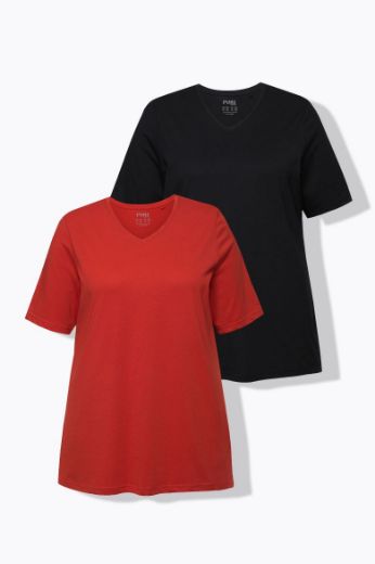 Moda za polnejše Majica 2 komada kratkih rukava plus velikost, xxl, Ulla Popken in Johann Popken (JP1880)