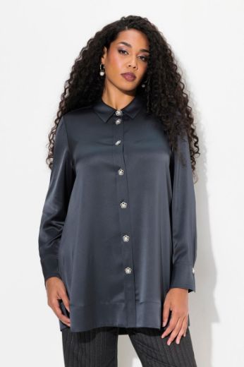 Moda za polnejše Bluza dugih rukava od satena plus velikost, xxl, Ulla Popken in Johann Popken (JP1880)