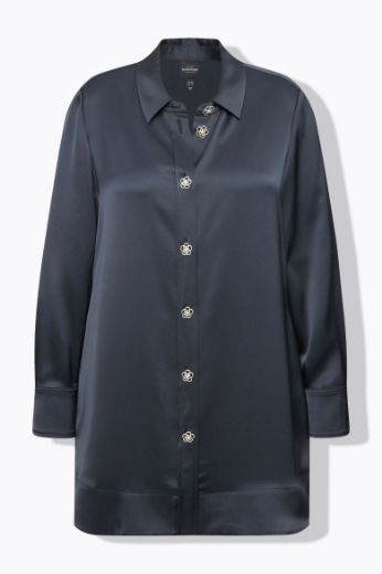 Moda za polnejše Bluza dugih rukava od satena plus velikost, xxl, Ulla Popken in Johann Popken (JP1880)