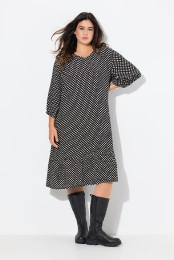 Moda za polnejše Haljina midi 3/4 rukava plus velikost, xxl, Ulla Popken in Johann Popken (JP1880)