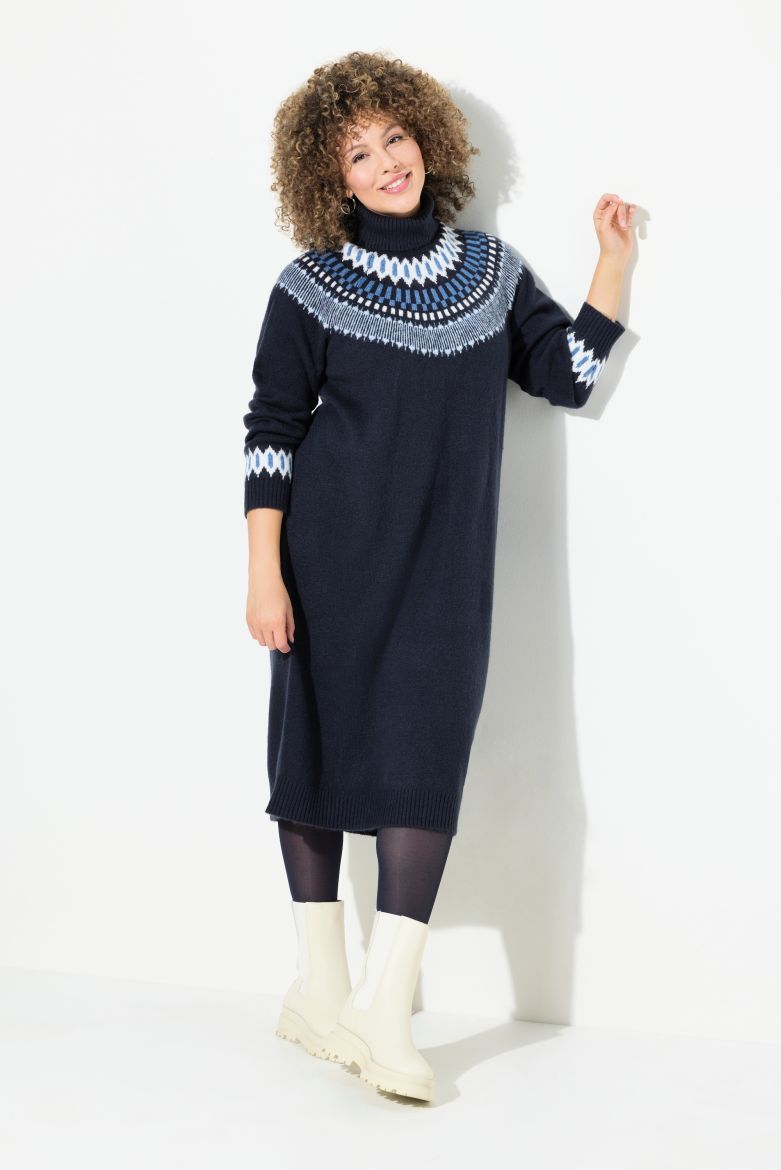 Moda za polnejše Haljina dugih rukava pletena plus velikost, xxl, Ulla Popken in Johann Popken (JP1880)