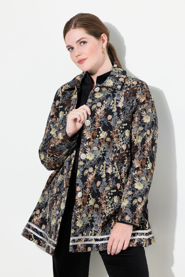 Moda za polnejše Sako elegantni  cvjetnog uzorka plus velikost, xxl, Ulla Popken in Johann Popken (JP1880)